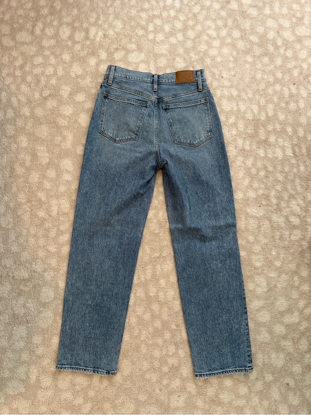 Madewell Distressed Medium Blue Perfect Vintage Straight Jeans - Picture 2 of 6